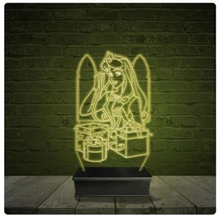 Led Luminária Acrílico Abajur - Presente Bela Adormecida