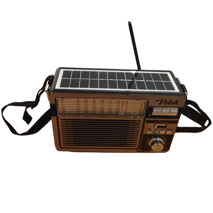 Radio Solar Retro Bivolt Portátil USB SD Card FM AM SW AUX Lanterna ...
