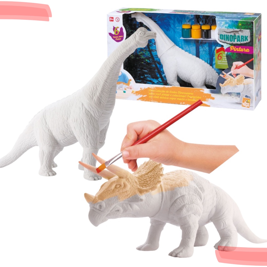 Jogo da pintura do dinossauro playgo, dinossauros para pintar, animais para  pintar, brinquedo do dinossauro, animais