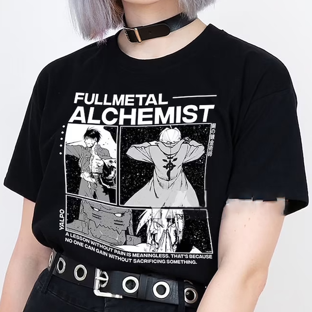 Camiseta Basica Tshirt Algodao Edward Elric Sacrifice Fullmetal Alchemist Brotherhood Anime Unissex