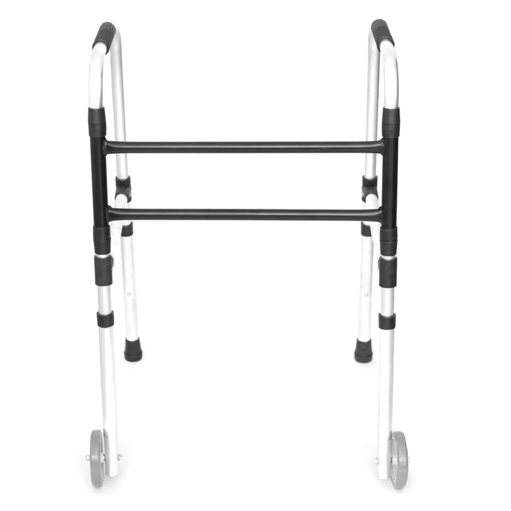 Andador Idosos E Adultos Com Rodas Barra Fixa Alumínio com Anvisa Indaiá