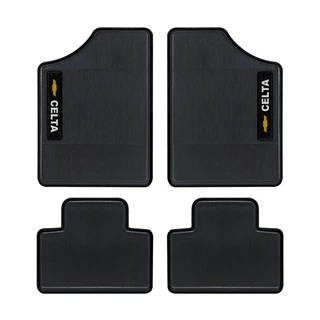 Kit 4 Tapetes De Carro Celta 2000 Ao 2015 Preto Emborrachado Bordado Novo