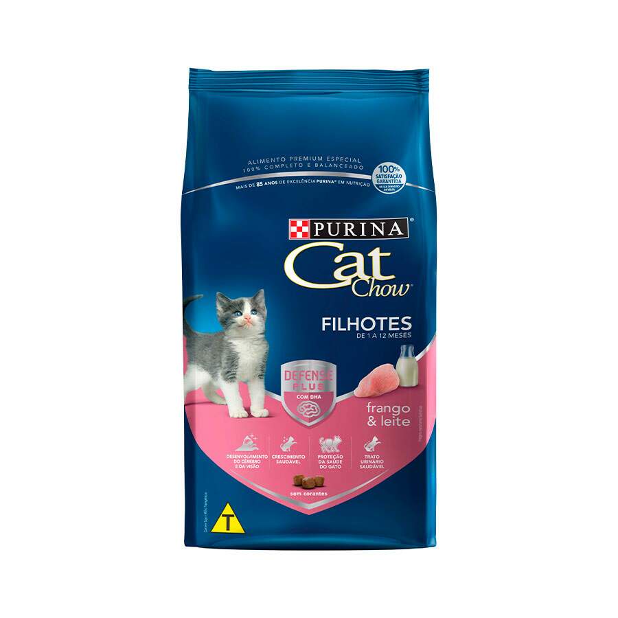 Ração Cat Chow para Gatos Filhotes Sabor Frango e Leite 10,1Kg - Petnautas