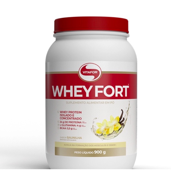 Whey Protein 3w Baunilha Whey Fort 900gr – Vitafor