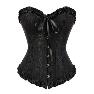 Espartilho Top Bustier Overbust Lingerie Rendas Plus Size Brocade Mulheres Sexy Traje De Halloween outfits Partido Do Vintage