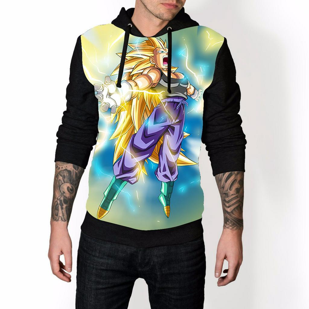 Moletom Masculino Canguru Anime Dragon Ball Vegeta Estampado Full