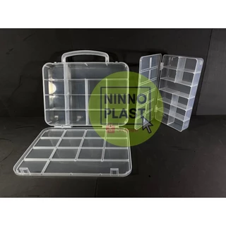 Kit 1 Maleta Transparente + 1 Caixa 11 Divisões (transparente)