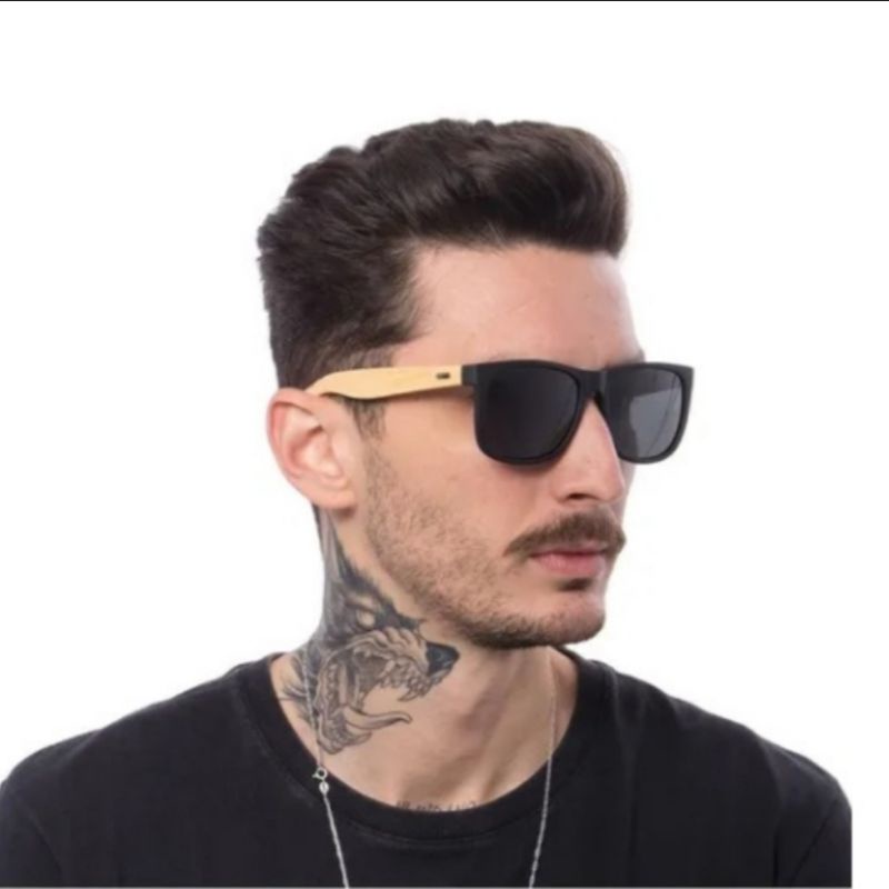 Óculos De Sol Masculino Linha Bambu Clássico