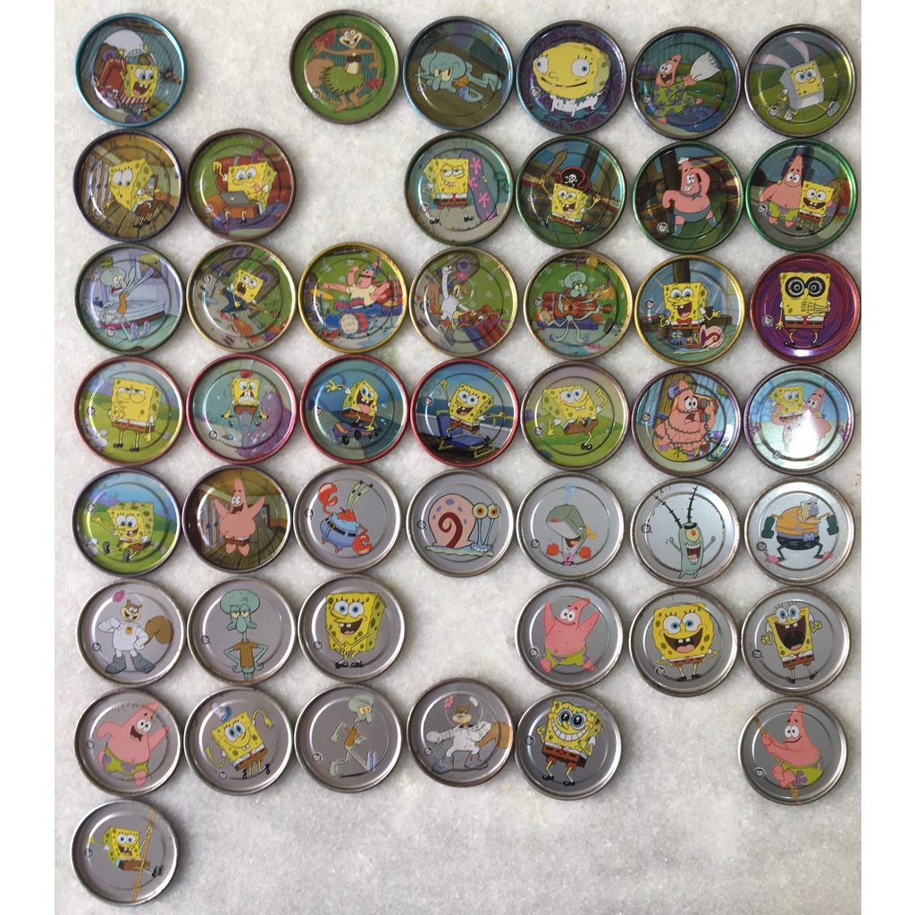 Coleção Tazos Bob Esponja Semi Completa | Shopee Brasil