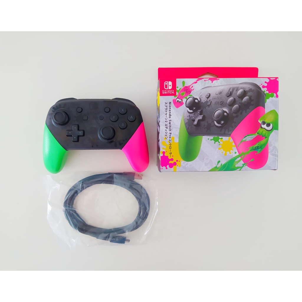 Controle Joystick Sem Fio Nintendo Switch Pro Controller Splatoon 2 ...
