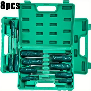 Conjunto de chave de fenda, conjunto de ferramentas de chave de fenda magnética de 8 peças para ferramentas manuais diy. Conjunto de alto desempenho | Chave de fenda com punho confortável, cabeças de chave de fenda cruzada, cabeças planas.