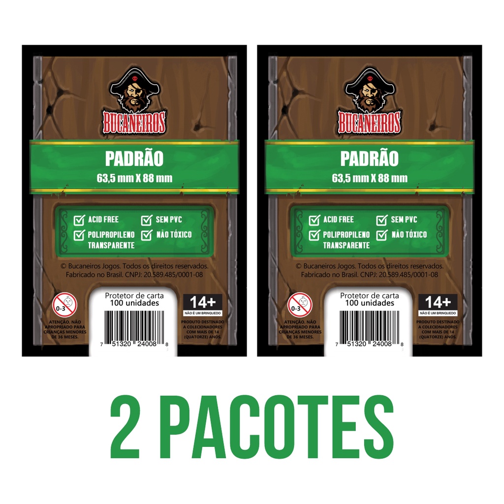 Protetores de cartas (Sleeves) - Bucaneiros Acessórios