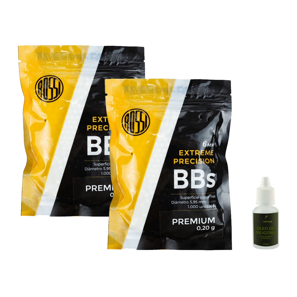 Bbs Esferas Plásticas 0.20g Kit 2.000un + Óleo de Silicone
