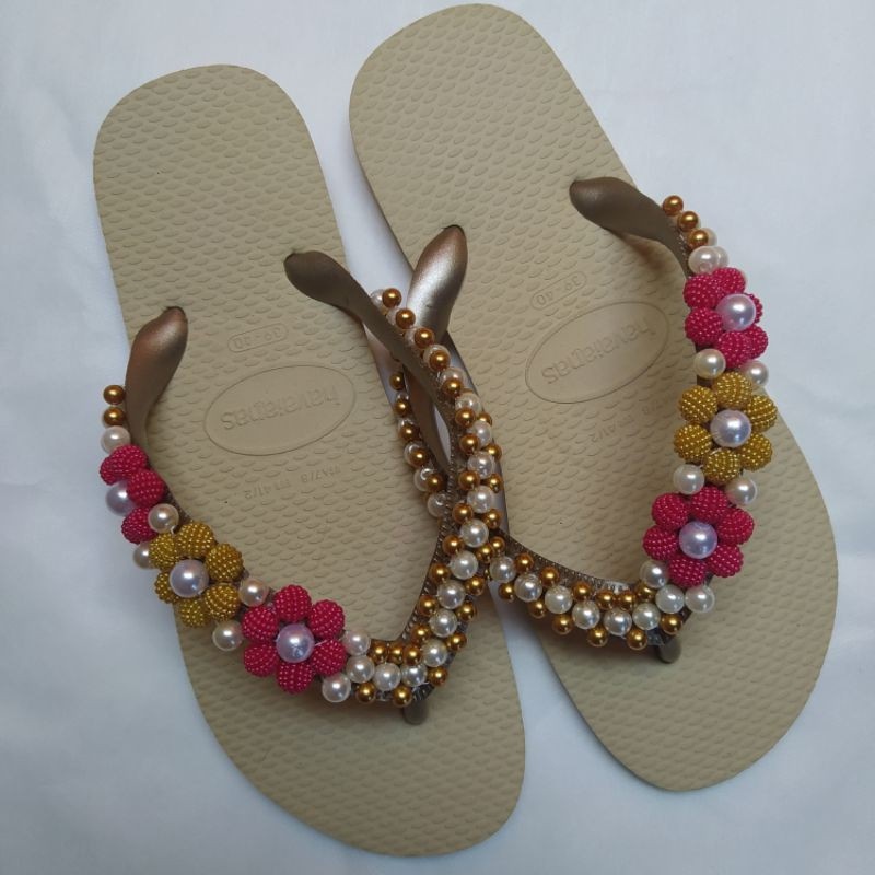 Sandalia 2024 havaiana decorada