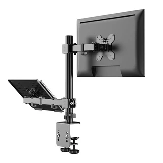 Suporte para monitor de led e lcd 13"a 27" com apoio para notebook - bm715 - brasforma