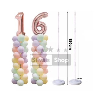 Suporte para Balões / Coluna / Torre para Bexigas - 150cm + 20 Clips Para Balões