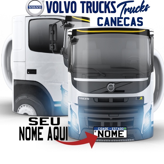 Adesivos Caminhões Volvo Fmx 500 Caçamba Truck Arqueado