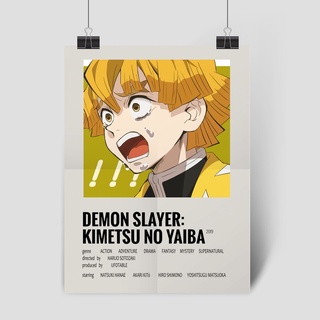 Pôster Card Decorativo Anime Estilo Filme Demon Slayer Attack On Titan  Jujutsu Kaisen Vários Animes Para Quadros Cartaz A4 e A3 Qualidade  Fotográfica