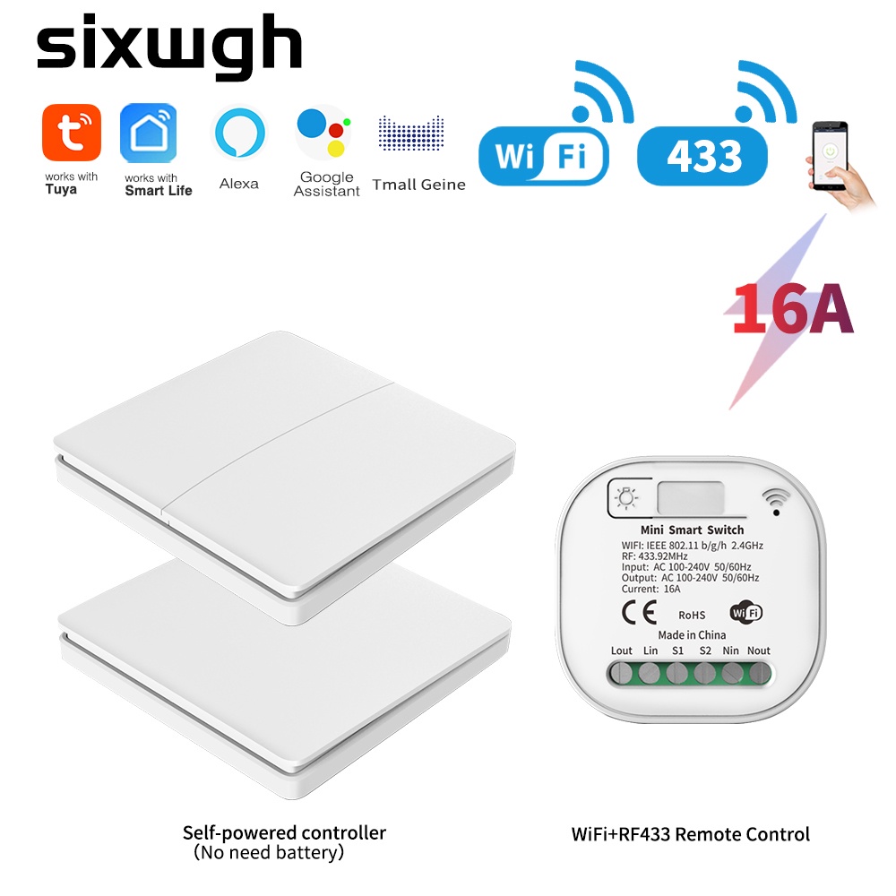 Interruptor sem fio Tuya WIFI interruptor inteligente suporte ao Smart Life APP control | Shopee Brasil