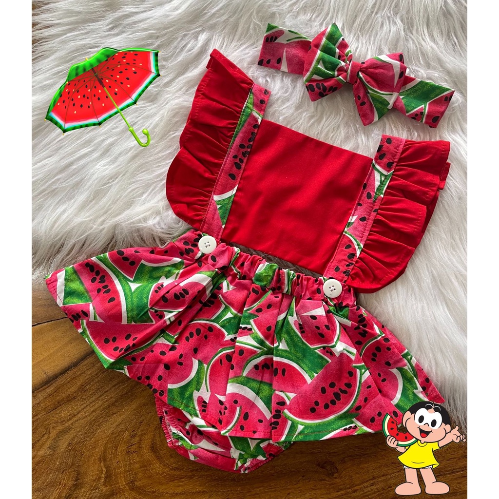 Jardineira Romper Salopete Barbie Bebe Infantil Mesversario Blogueirinha  Mini diva Roupa para Bebe