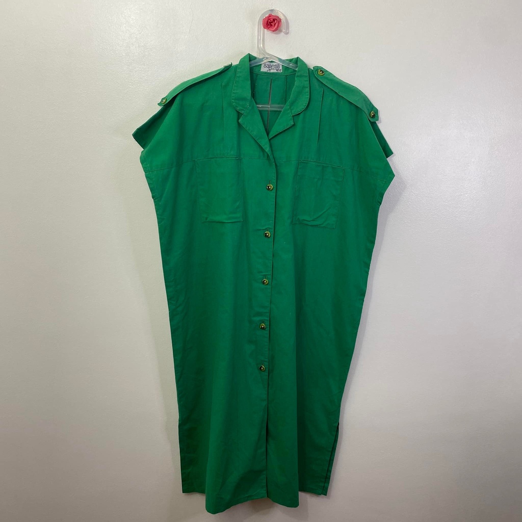 Vestido verde vintage (Ref: 5259) Tam: G