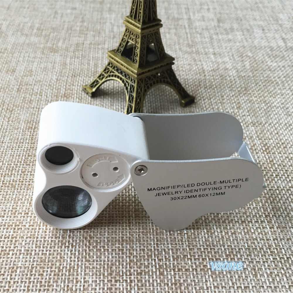 Mini Lupa Dupla para Joias com Iluminação envio rápido | Shopee Brasil