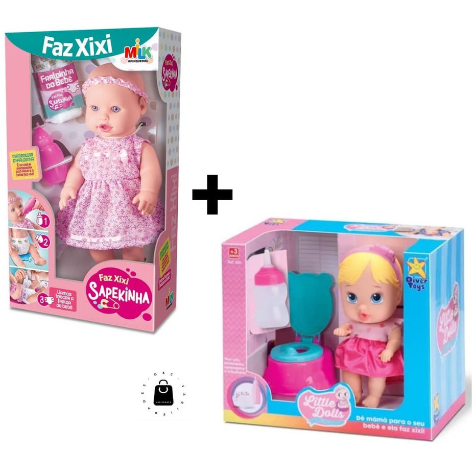 Boneca Bebê - Sapekinha - Faz Xixi - Vestido Sortido - Milk Brinquedos -  PBKIDS Mobile