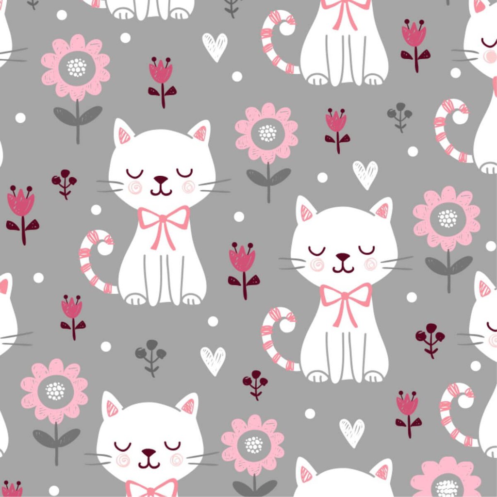 Papel de Parede Adesivo Gatos para colorir N04253