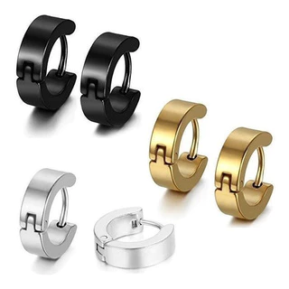 Par de Brincos Argola Articulada Aço Cirúrgico 4mm