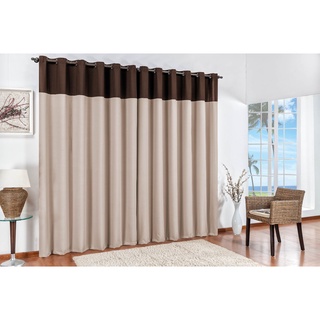 Cortina Oxford Bicolor De Sala/quarto 2,80 X 1,70