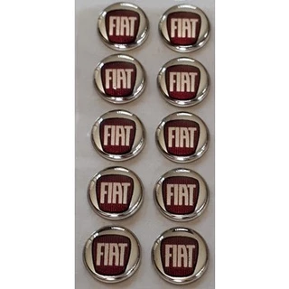 Emblema Adesivo Miolo Chaves Fiat 13mm Vinho Resinado PU