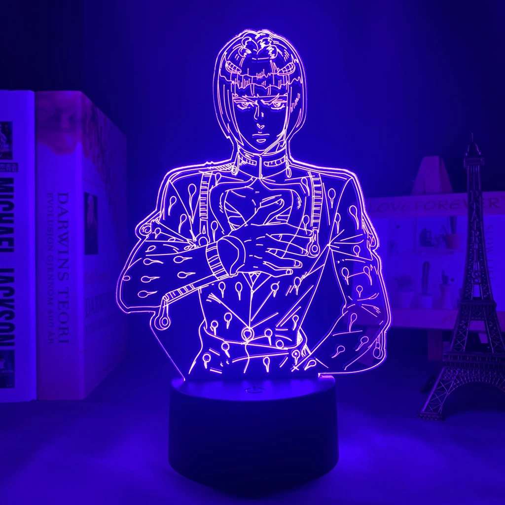 Jojos Bizarre Adventure Figure Lâmpada Led Noturna Jagermeister 11