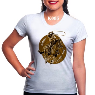 Camiseta Feminina Cowgirl Country Laco Comprido Rodeio K85