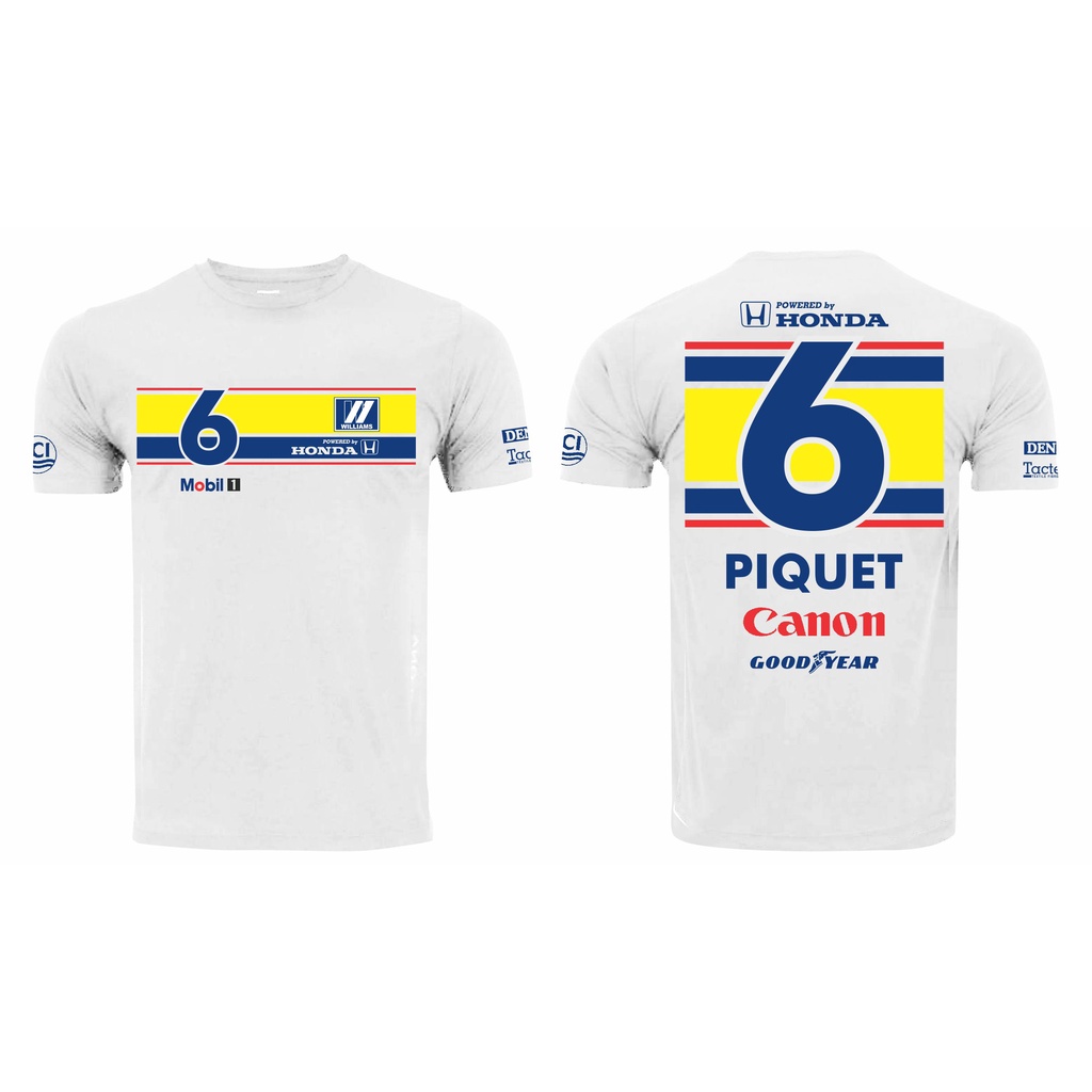 Camisa F1 Formula 1 Retrô Williams FW11 Piquet 1987