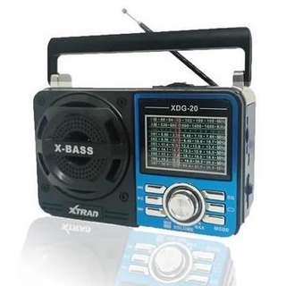 Rádio Retrô Vintage AM FM com entrada Aux P2 Pen Drive MP3 Usb XDG-20 XTRAD
