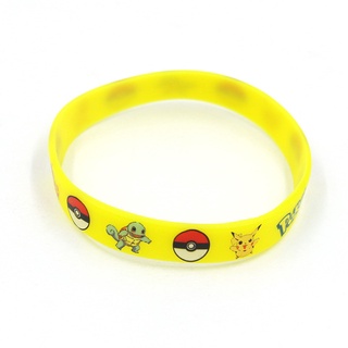 Pokemon pikachu dos desenhos animados pulseira de silicone