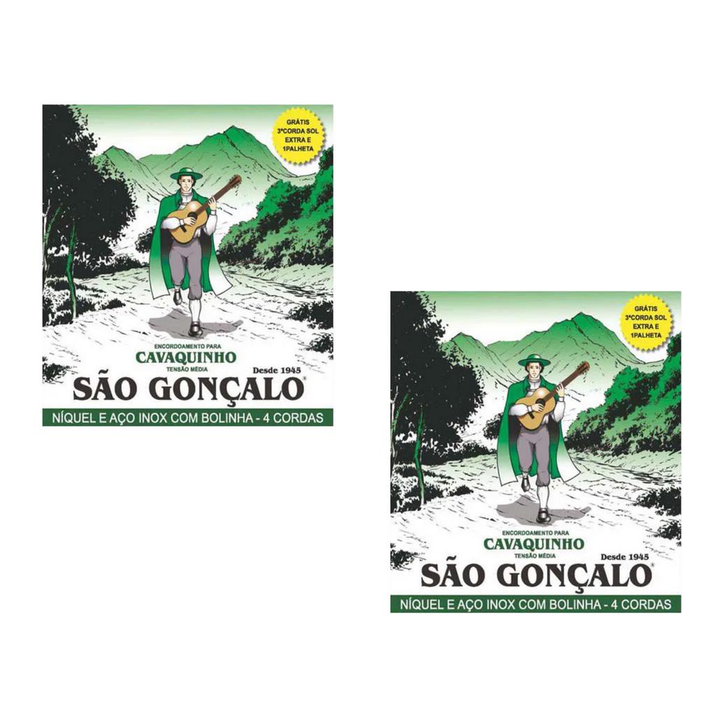 2 Encordoamentos para Cavaquinho São Gonçalo Bolinha 011