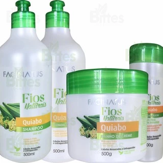 Kit Quiabo Hidratação Facinatus Cosméticos Cabelos Ressecados e Enfraquecidos