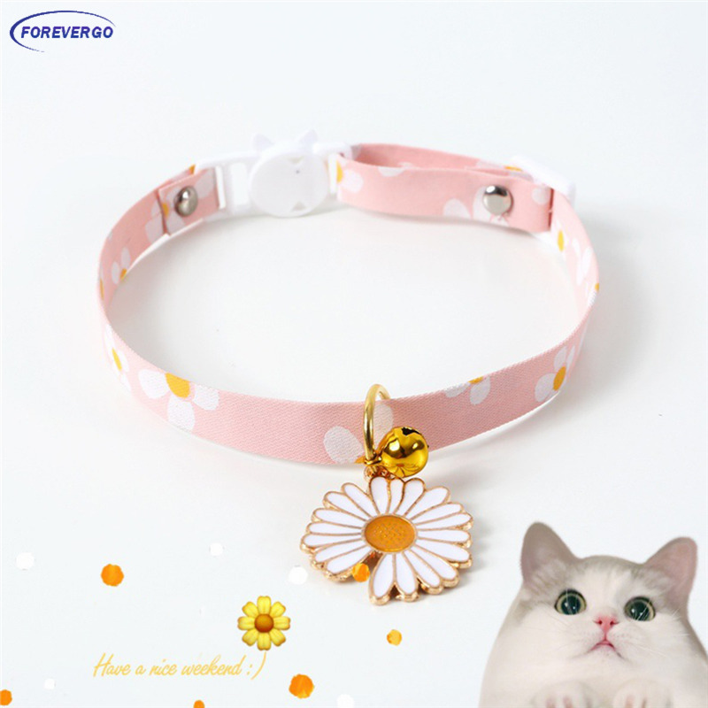 Daisy Flower Pet Coleiras Gato Filhote De Cachorro Chihuahua Collar Ajustável Segurança Acessórios Do Gato