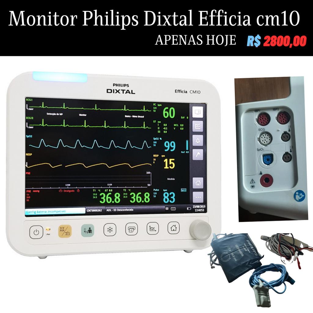 Monitor multe parâmetro Efficia CM10 com pressão invasiva | Shopee Brasil