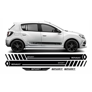 Kit 5 Adesivo Faixa Lateral Renault Sandero Sport Acessórios