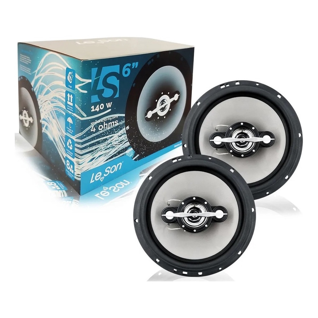 Par Auto Falante De Porta 140 Rms 6 Polegadas Leson Ls6 140w