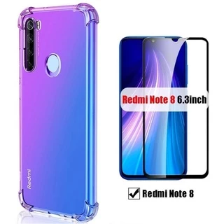 Kit Capa Case Anti Impacto Redmi Note 8 Tela 6.3 + Pelicula 3D de Vidro
