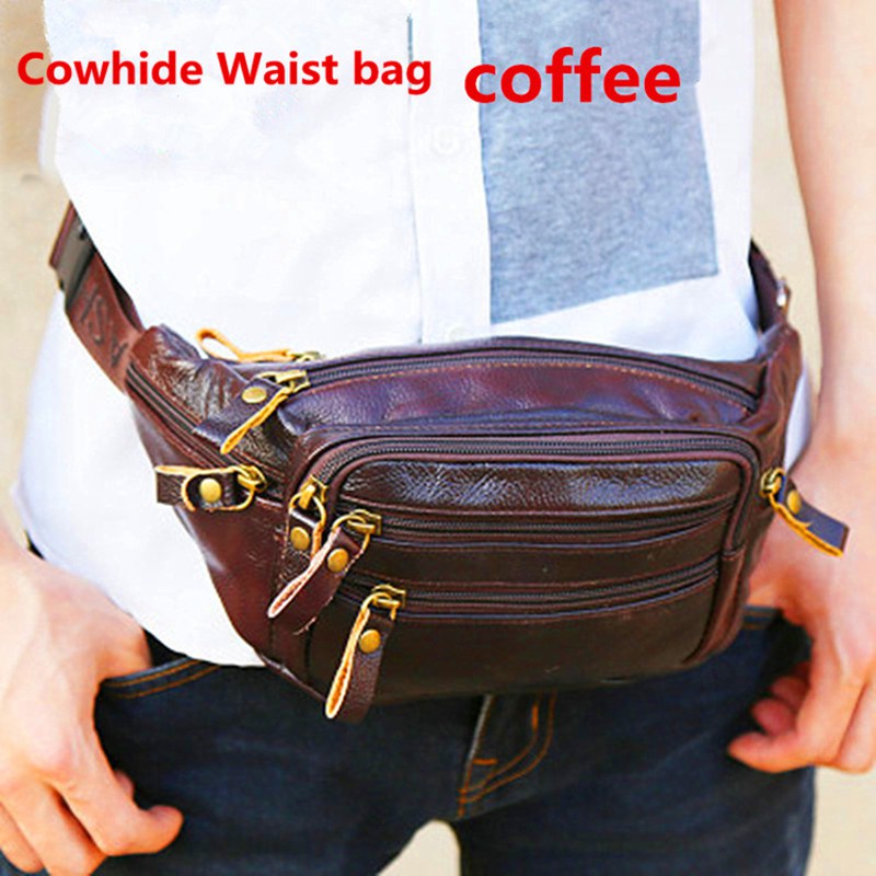 100% Genuine Leather Waist bags Multi-functional sport bag 100% Genuine Leather Waist bags Multi-functional sport bag