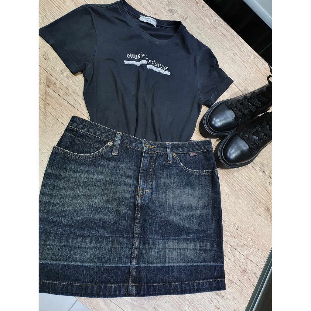 Saia jeans hot sale midi ellus