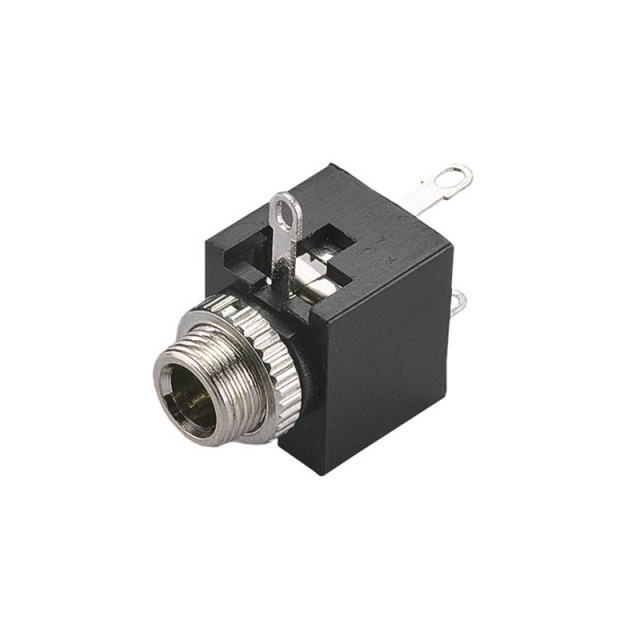 Plug Jack Tipo P2 Fêmea Stereo 3,5mm p/ Solda