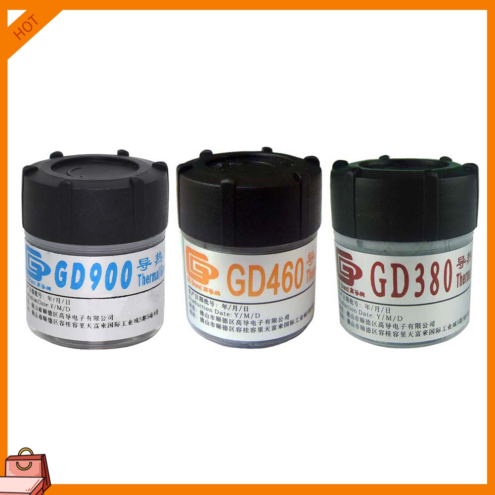 Kripyery Pasta termica, GD900/460/380 30g Dissipatore di Calore Pasta Termica Compound CPU, Dissipatore di Raffreddamento Compound Termico Conduttivo Grasso Pasta per CPU GPU (GD380