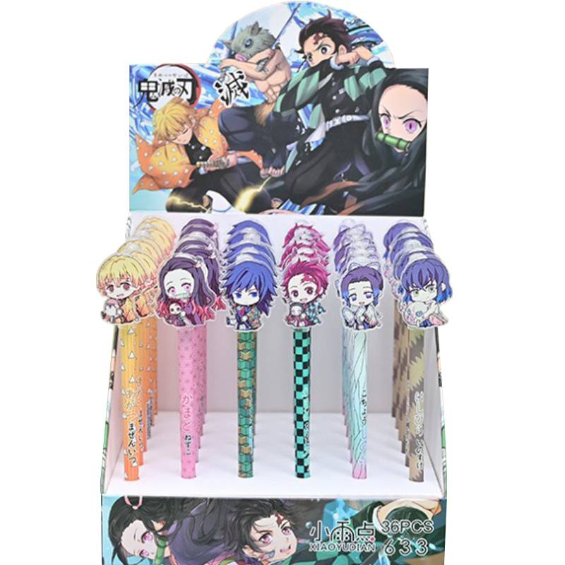 12 cores demon slayer kimetsu não yaiba anime rotativa pastel óleo lápis  colorido graffiti caneta para