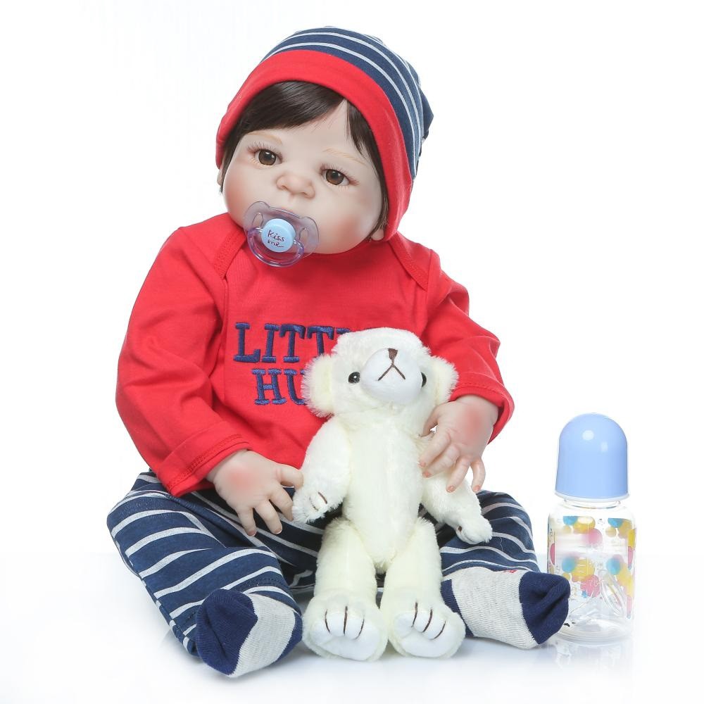 Bebê Reborn Menino Realista 100% silicone 47cm - Lucas em Promoção na  Americanas