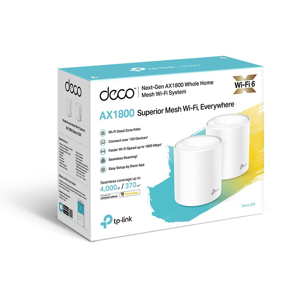 RoteadorTp-link Mesh Deco X20 Whole Home Wi-fi6 Ax1800 (2 Packs)